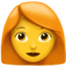 Woman- Red Hair emoji on Apple